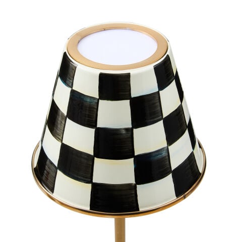 Courtly Check LED Rechargeable Cafe Table Lamp