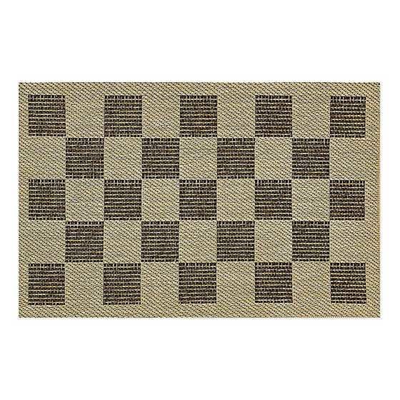 Black Check 2' x 3' Indoor/Outdoor Rug