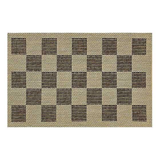Black Check 2' x 3' Indoor/Outdoor Rug