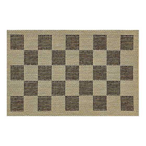 Black Check 2' x 3' Indoor/Outdoor Rug
