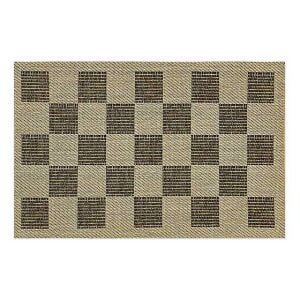 Black Check 2' x 3' Indoor/Outdoor Rug
