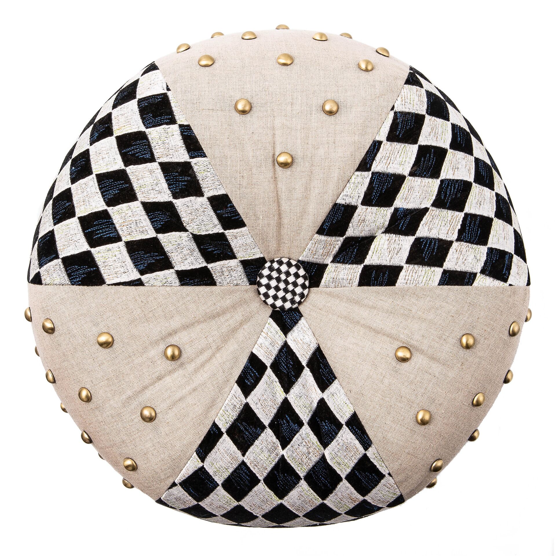 Diamond and Dot Footstool