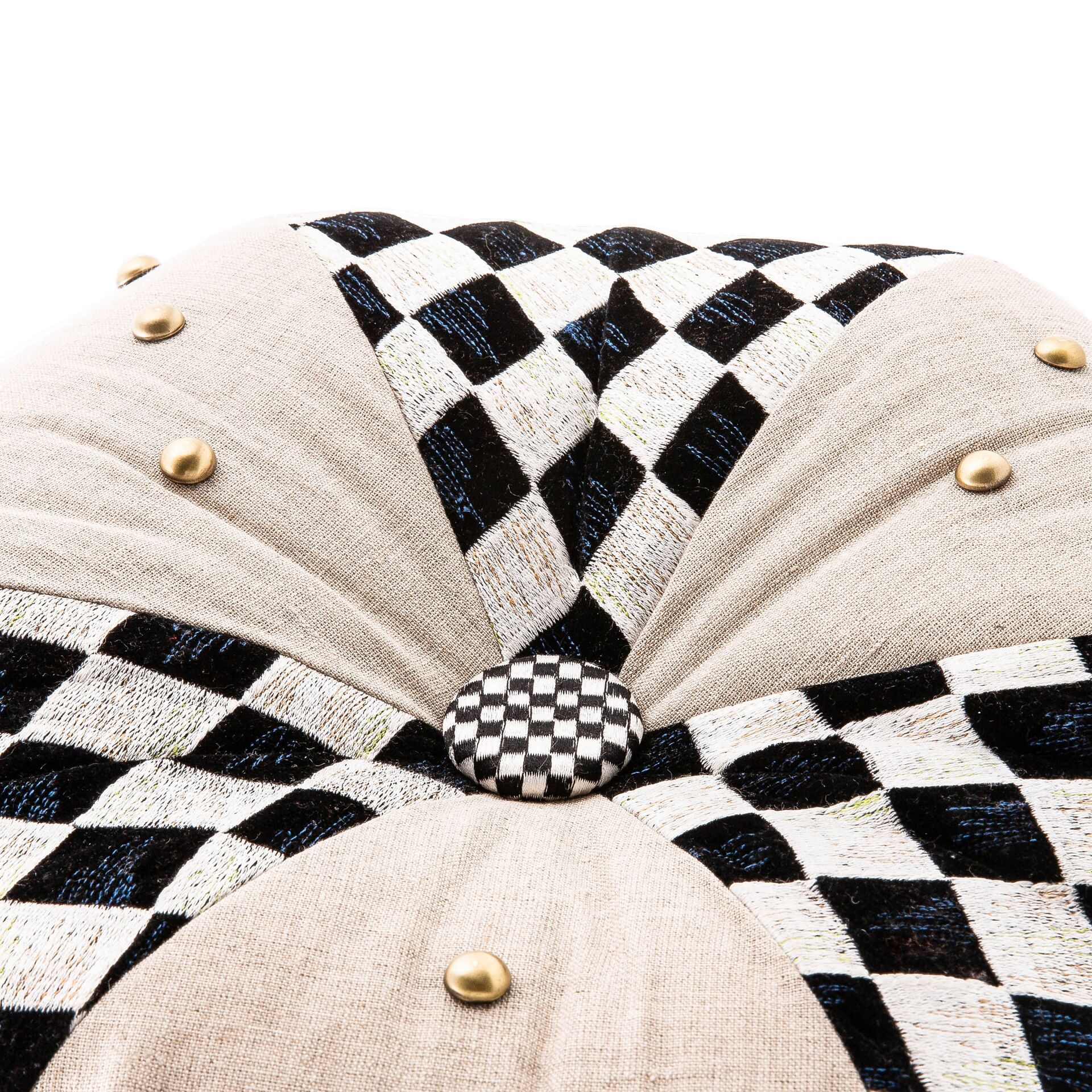Diamond and Dot Footstool