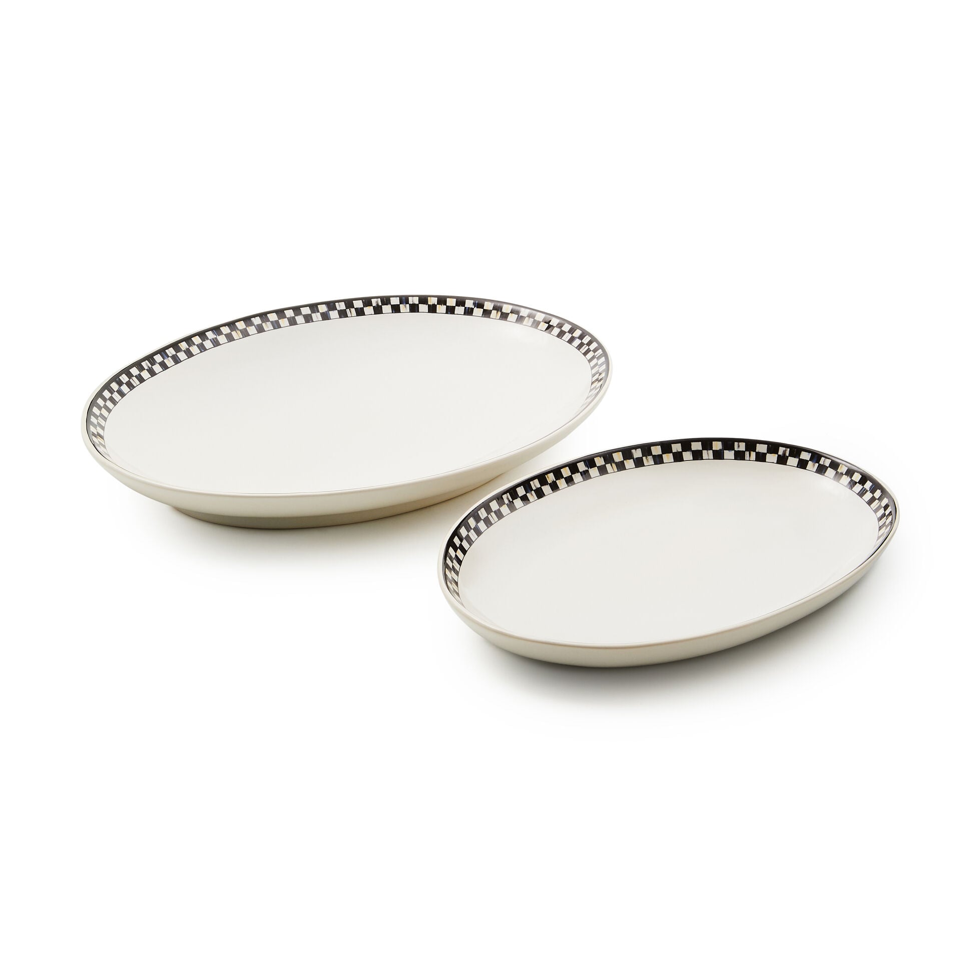 Courtly Check Everyday Oval Platters Set of 2