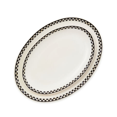 Courtly Check Everyday Oval Platters Set of 2