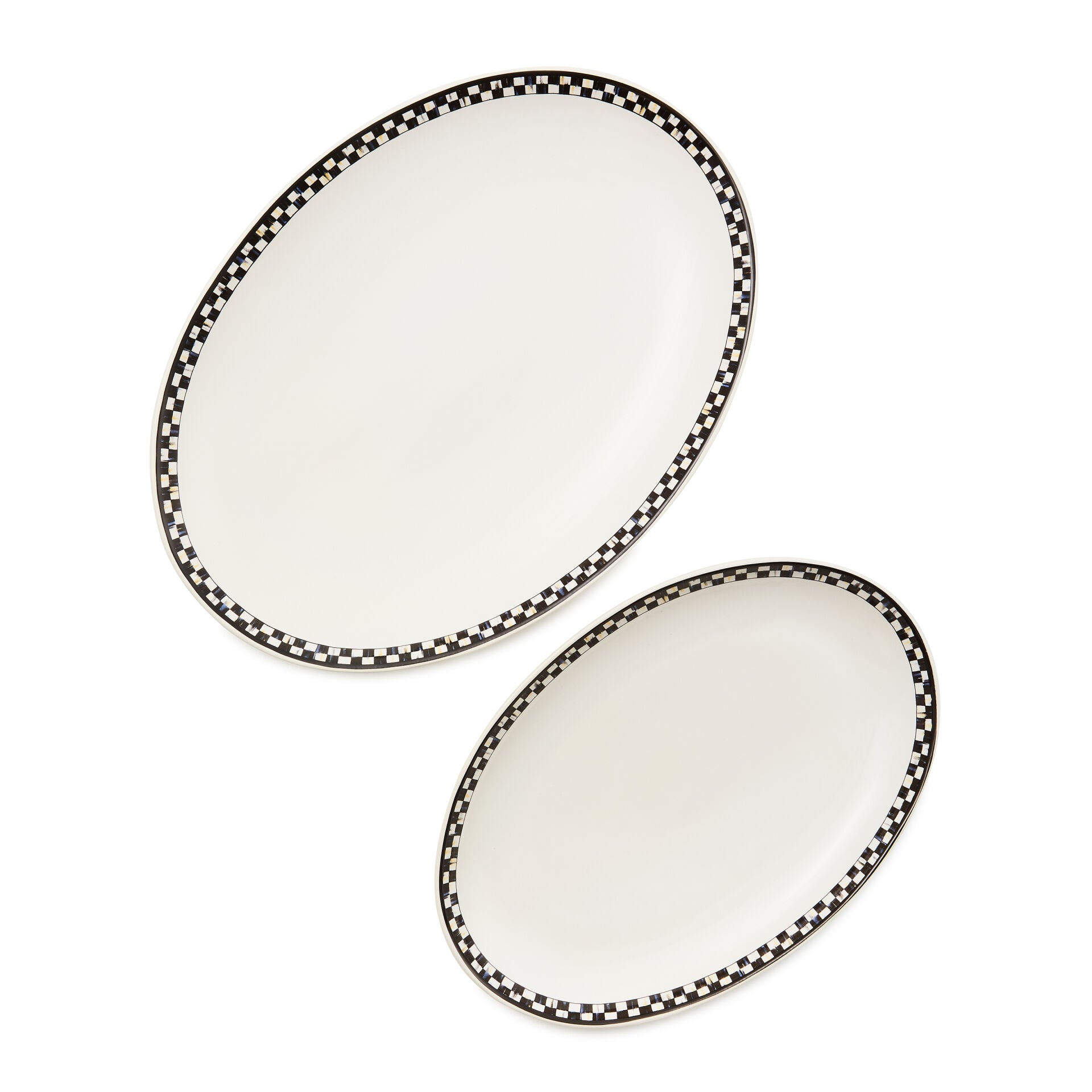 Courtly Check Everyday Oval Platters Set of 2