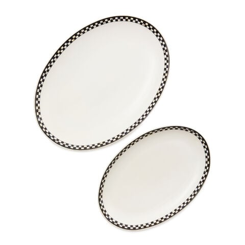 Courtly Check Everyday Oval Platters Set of 2