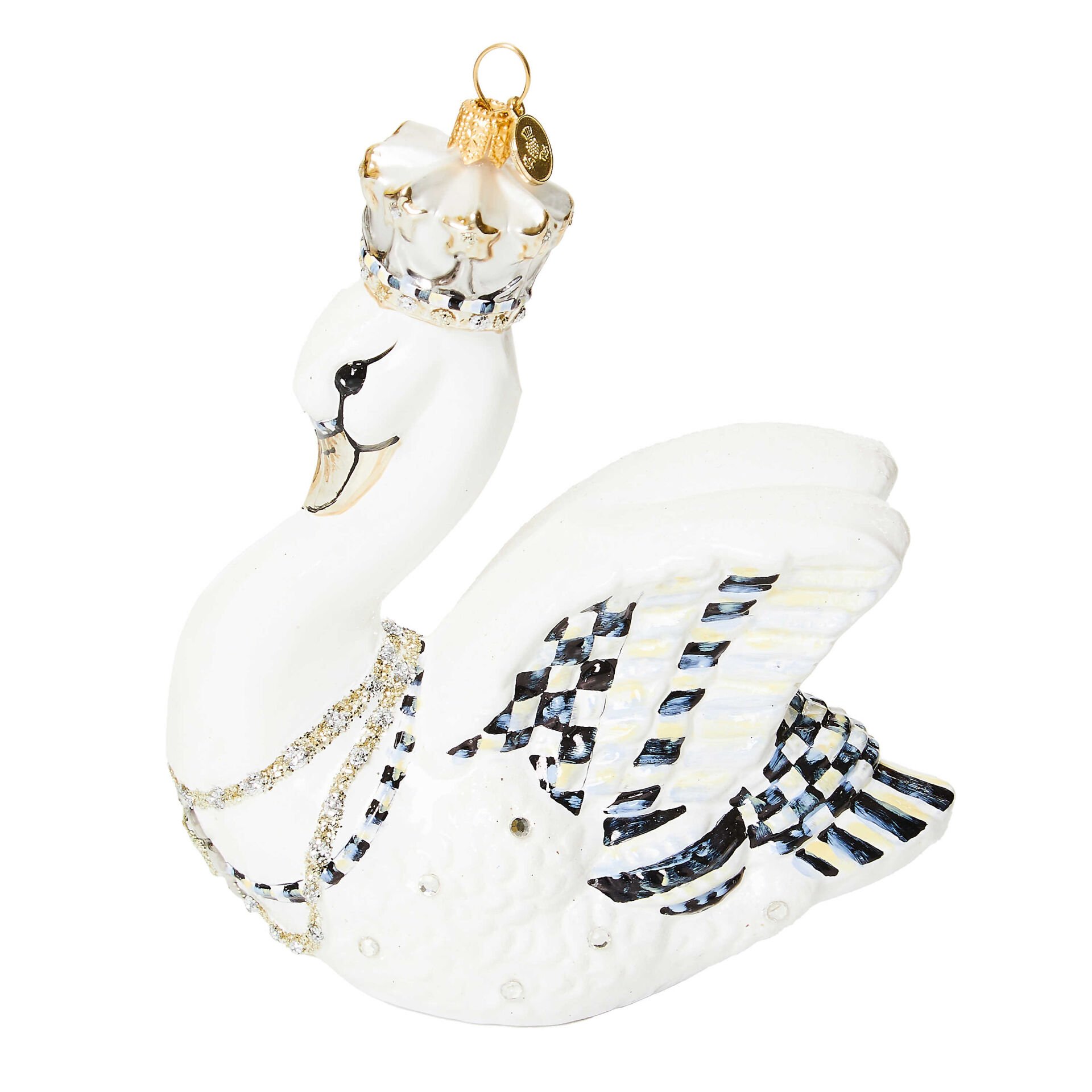 Her Majesty Swan Glass Ornament