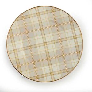 Tartan Latte Dinner Plate