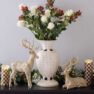 Courtly Large Ceramic Vase