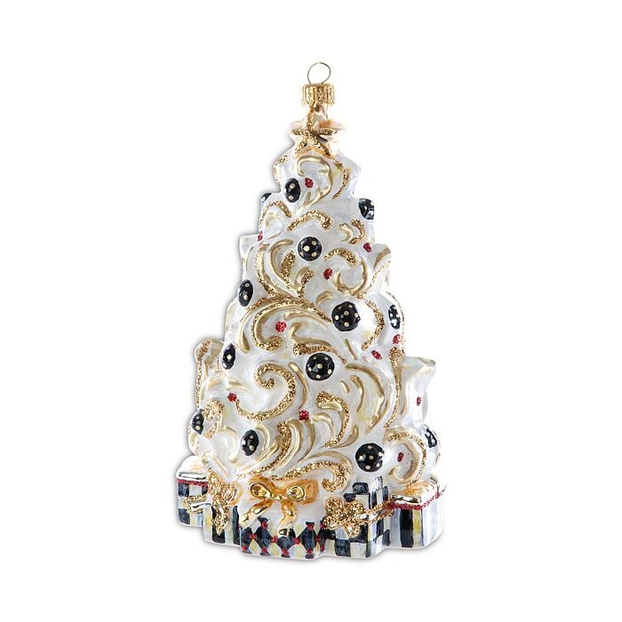 Glass Ornament - Golden Hour Filigree Tree