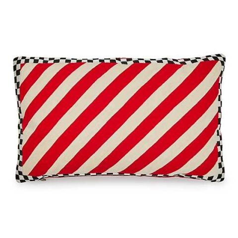 Candy Stripe & Checks Lumbar Pillow