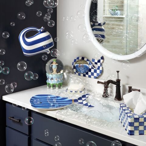 Royal Check Enamel Simply Soap Dish