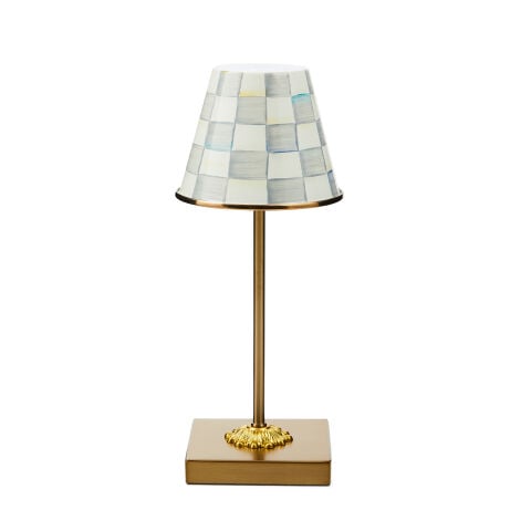 Sterling Check LED Rechargeable Cafe Table Lamp