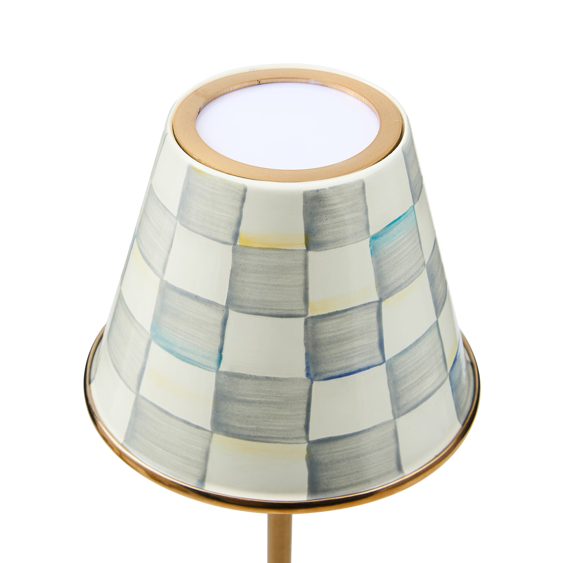 Sterling Check LED Rechargeable Cafe Table Lamp