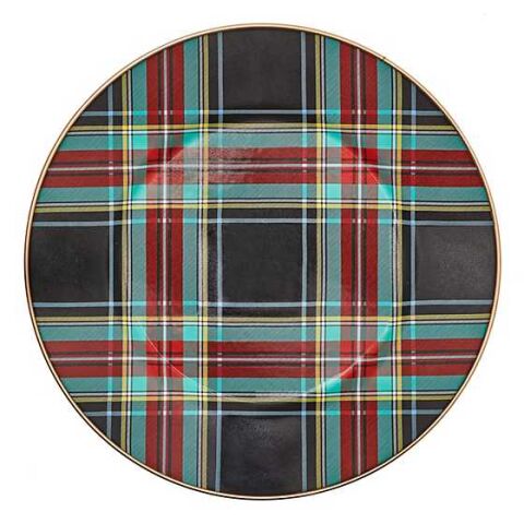 Tartan Black Dinner Plate
