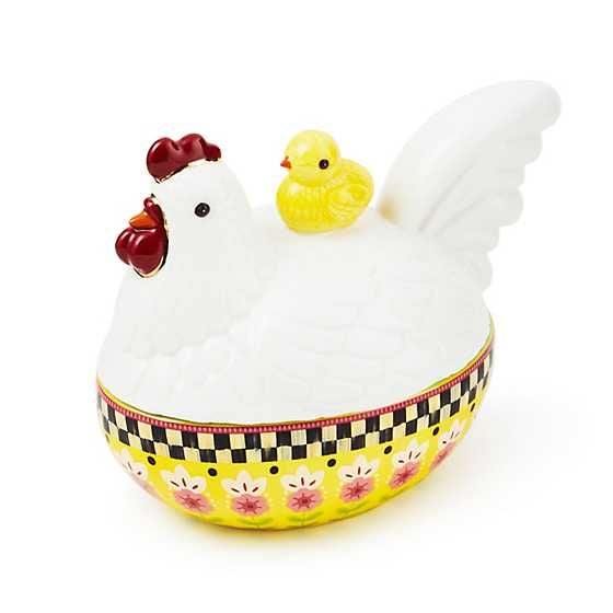 Calico Oval Lidded Chicken Dish