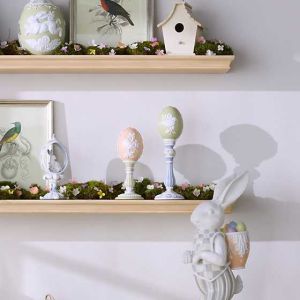 Cameo Pedestal Eggs, Set of 2