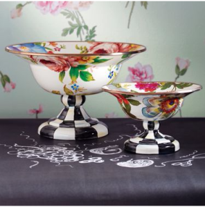 White Flower Market Small Compote