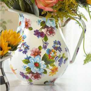 Flower Market Pitcher - White