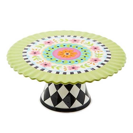 Calico Pedestal Platter