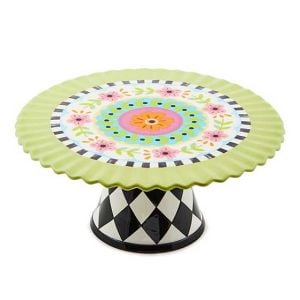Calico Pedestal Platter