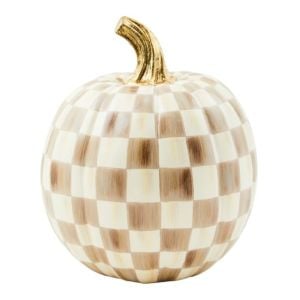 Mocha Check Small Pumpkin
