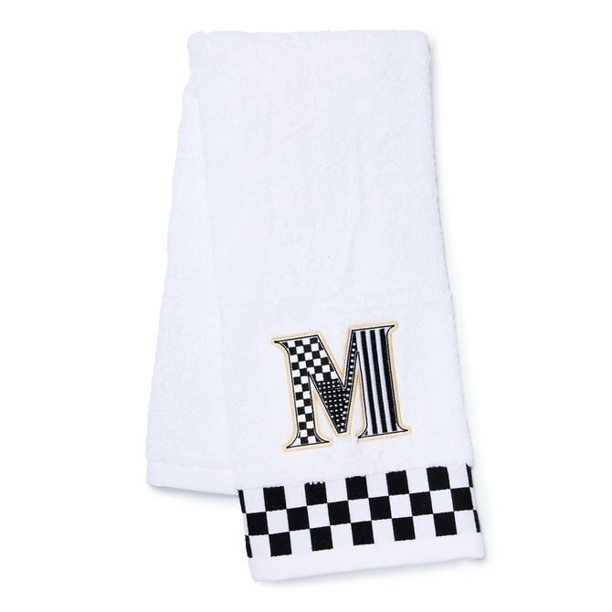 Monogram ''M'' Check Hand Towel