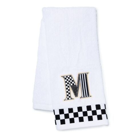 Monogram ''M'' Check Hand Towel
