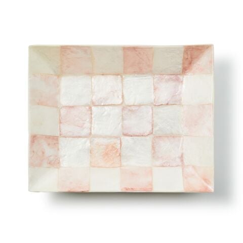 Rosy Check Capiz Soap Dish