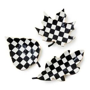 Courtly Leaf Trinket Trays, Set of 3