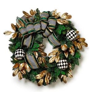 Emerald Luxe Illuminated 30'' Wreath