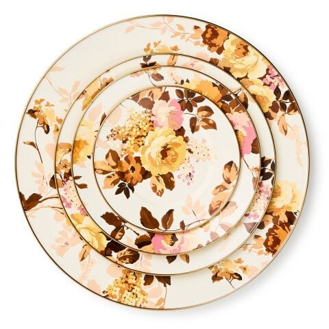 Wild Rose White Serving Platter