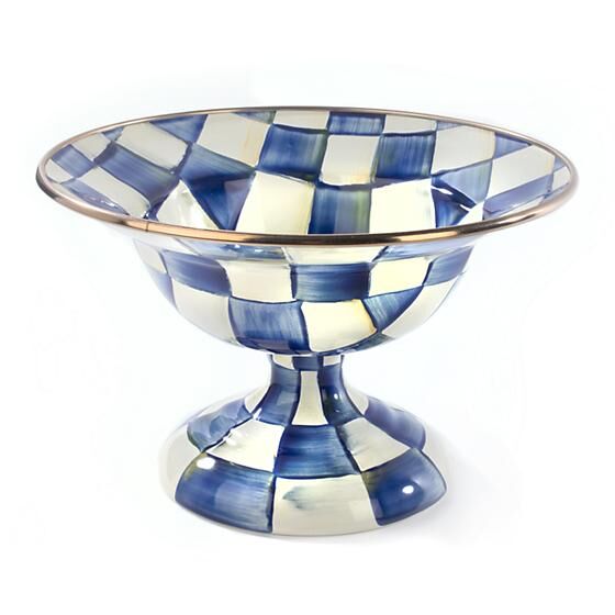 Royal Check Enamel Compote - Small