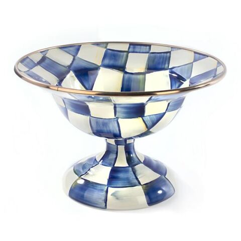 Royal Check Enamel Compote - Small