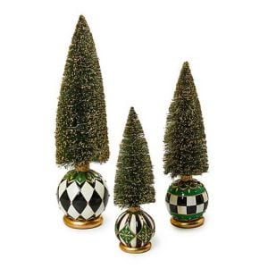 Emerald Luxe Medium Illuminated Bottle Brush Tree