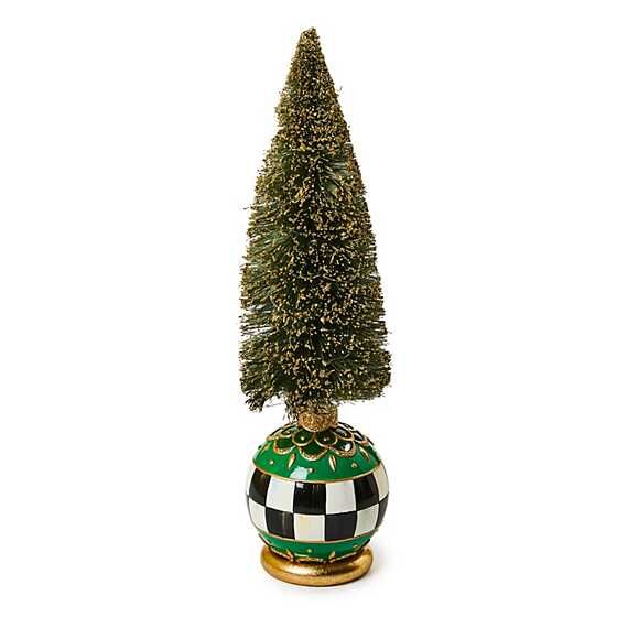 Emerald Luxe Medium Illuminated Bottle Brush Tree