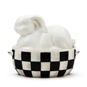 White Rabbit Ceramic Lidded Dish