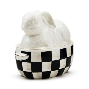 White Rabbit Ceramic Lidded Dish