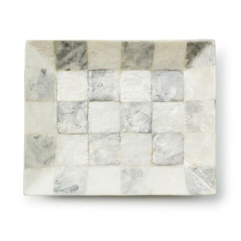 Sterling Check Capiz Soap Dish