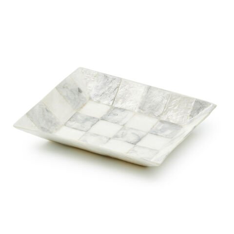Sterling Check Capiz Soap Dish