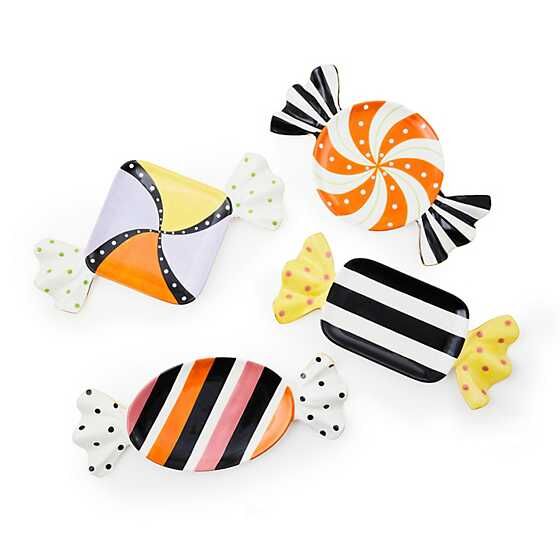 Trick or Treat Candy Dessert Plates Set of 4