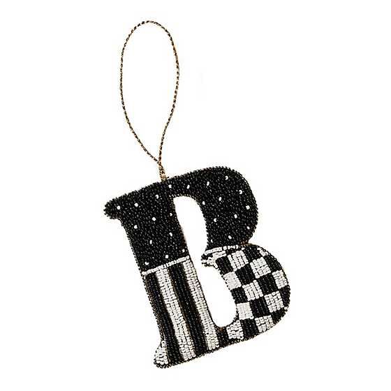 Monogram Beaded ''B'' Ornament