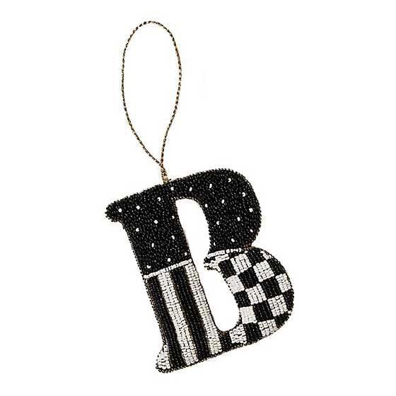Monogram Beaded ''B'' Ornament