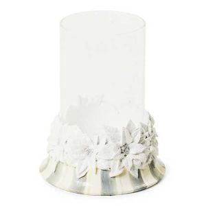 Crystal Palace Poinsettia Pillar Candle Holder