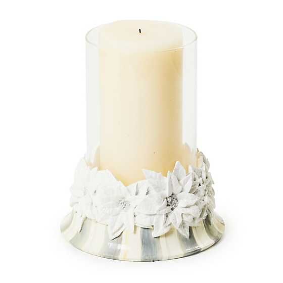 Crystal Palace Poinsettia Pillar Candle Holder