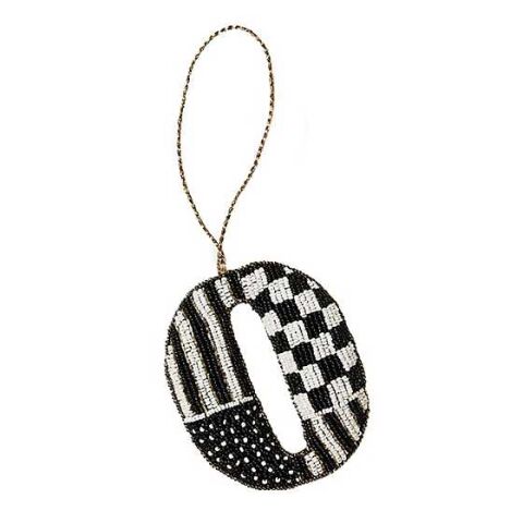 Monogram Beaded ''O'' Ornament