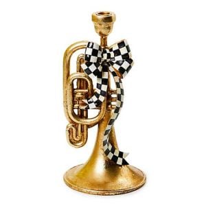 Emerald Luxe Trumpet Candle Holder