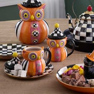 Trick or Treat Owl Lidded Mug