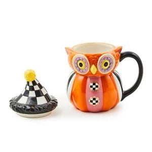 Trick or Treat Owl Lidded Mug